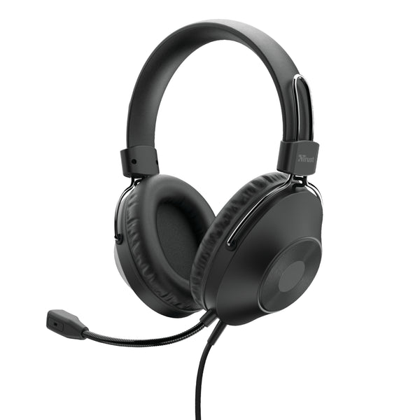 Trust HS-250 Kopfhörer Kabelgebunden Kopfband Anrufe/Musik Schwarz