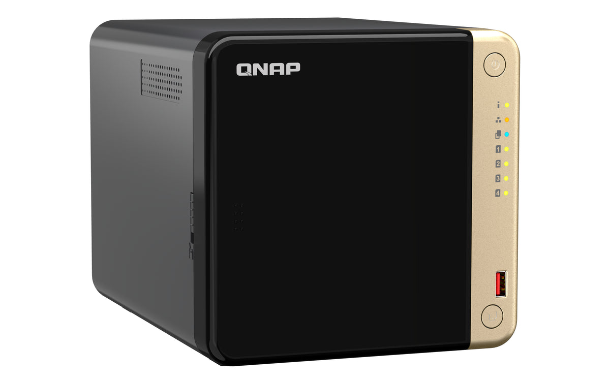 QNAP TS-464 NAS Tower Intel® Celeron® N5095 8 GB DDR4 0 TB QNAP QTS Schwarz