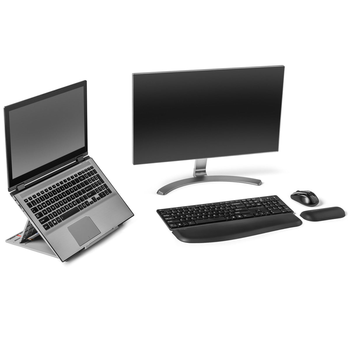 Kensington SmartFit Easy Riser Go - Höhenverstellbarer, ergonomischer Laptopständer für Laptops bis zu 17"