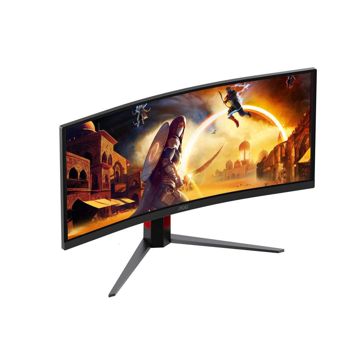 AOC G4 Gaming Computerbildschirm 86,4 cm (34") 3440 x 1440 Pixel Schwarz, Rot