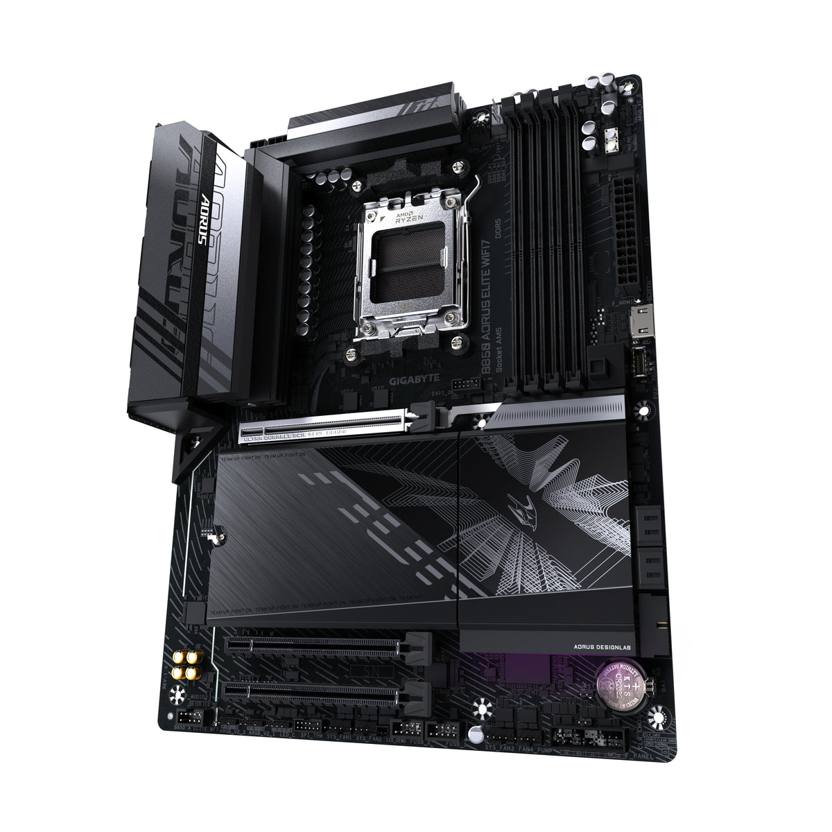 GIGABYTE B850 AORUS ELITE WIFI7 Motherboard - AMD Ryzen 9000 Serie CPUs, 14+2+2 Phasen digitales VRM, bis zu 8200MHz DDR5 (OC), 1xPCIe 5.0 + 2xPCIe 4.0 M.2, 2,5 LAN, WIFI 7, USB 3.2 Gen 2x2