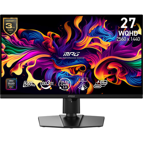 MSI MPG 271QR QD-OLED X50 Computerbildschirm 67,3 cm (26.5") 2560 x 1440 Pixel Wide Quad HD Schwarz