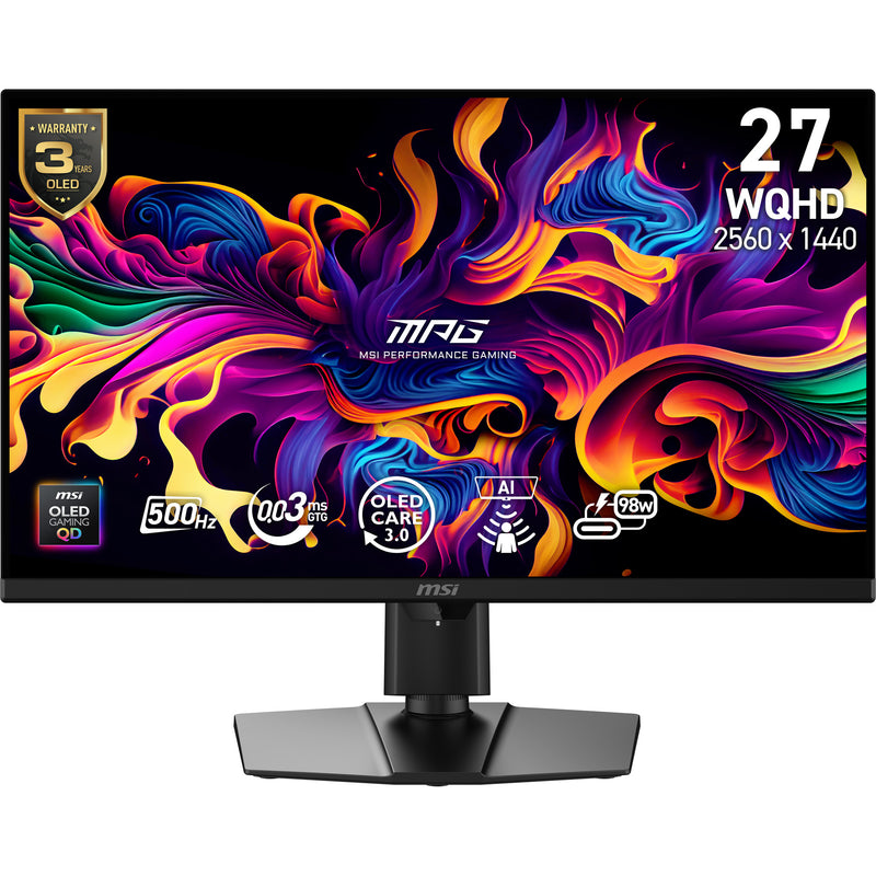 MSI MPG 271QR QD-OLED X50 Computerbildschirm 67,3 cm (26.5") 2560 x 1440 Pixel Wide Quad HD Schwarz