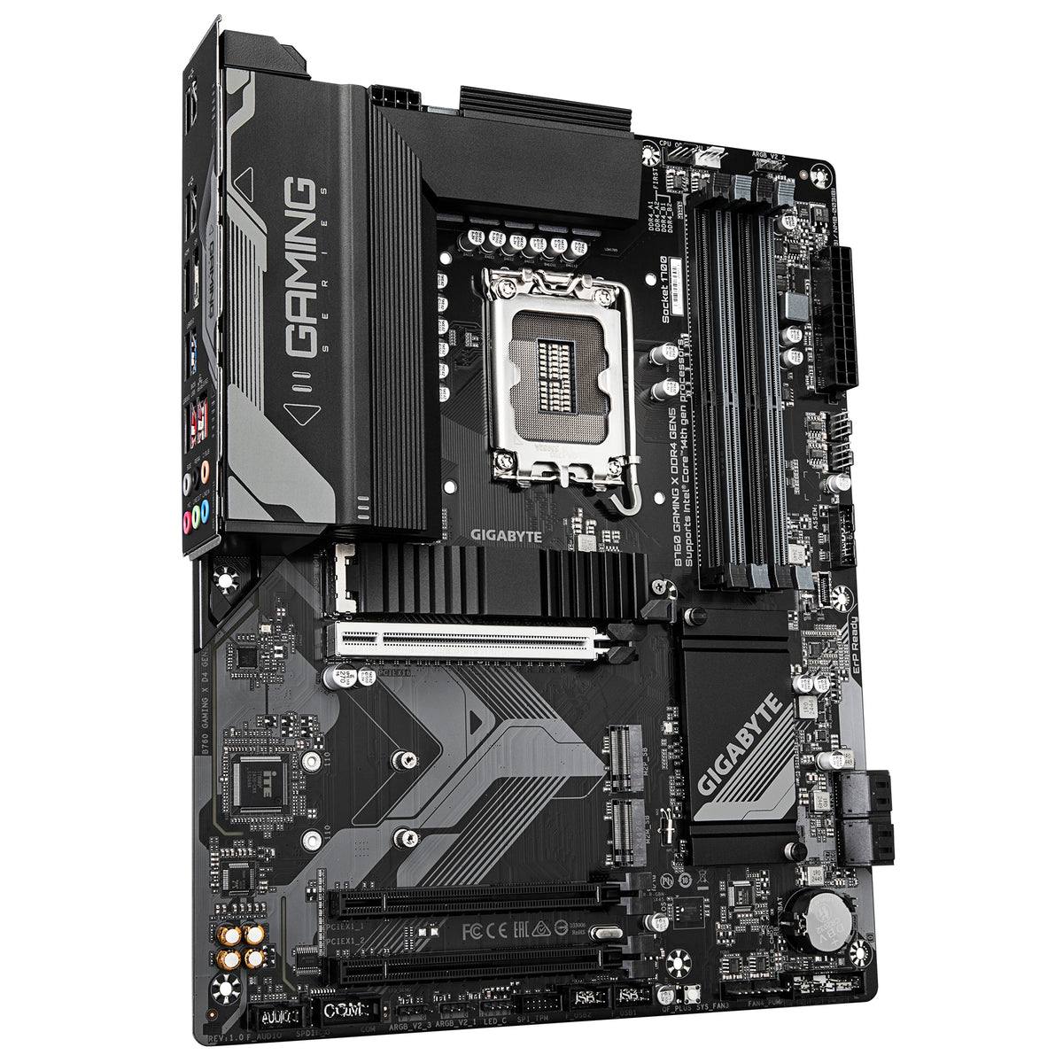 GIGABYTE B760 GAMING X DDR4 GEN5 Mainboard – Unterstützt Intel Core Prozessoren der 14. Generation, 8+1+1 Phasen VRM, bis zu 5333 MHz DDR4 (OC), 3xPCIe 4.0 M.2, 2.5GbE LAN, USB 3.2 Gen 2