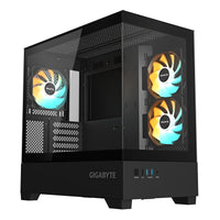 GIGABYTE C201 PANORAMIC PC-Gehäuse – Mid-Tower, m-ATX, Unterstützung für 360-mm-Radiator, 3 vorinstallierte Lüfter, USB 3.0, unterstützt RGB Fusion