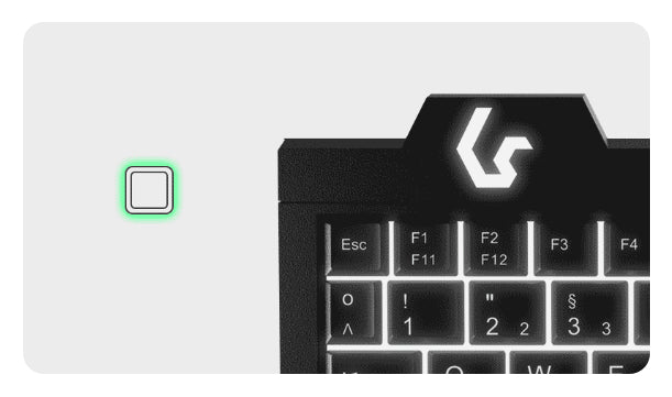 KeySonic KSK-3210ELU (DE), Super-Mini Tastatur, Hintergrundbeleuchtung, Touchpad, schwarz