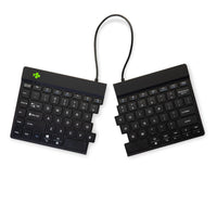 R-Go Tools Ergonomische Tastatur R-Go Split Break mit Pausensoftware, geteilte Tastatur, QWERTY (US), kabellos, schwarz