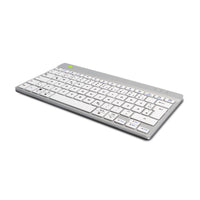 R-Go Tools Ergonomische Tastatur R-Go Compact Break, kompakte Tastatur mit Pausensoftware, QWERTZ (DE), Bluetooth, Weiß
