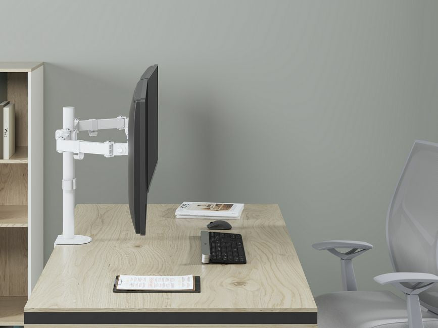 Equip 17"-32" Gelenk-Dual-Monitor-Tischhalterung, Weiß