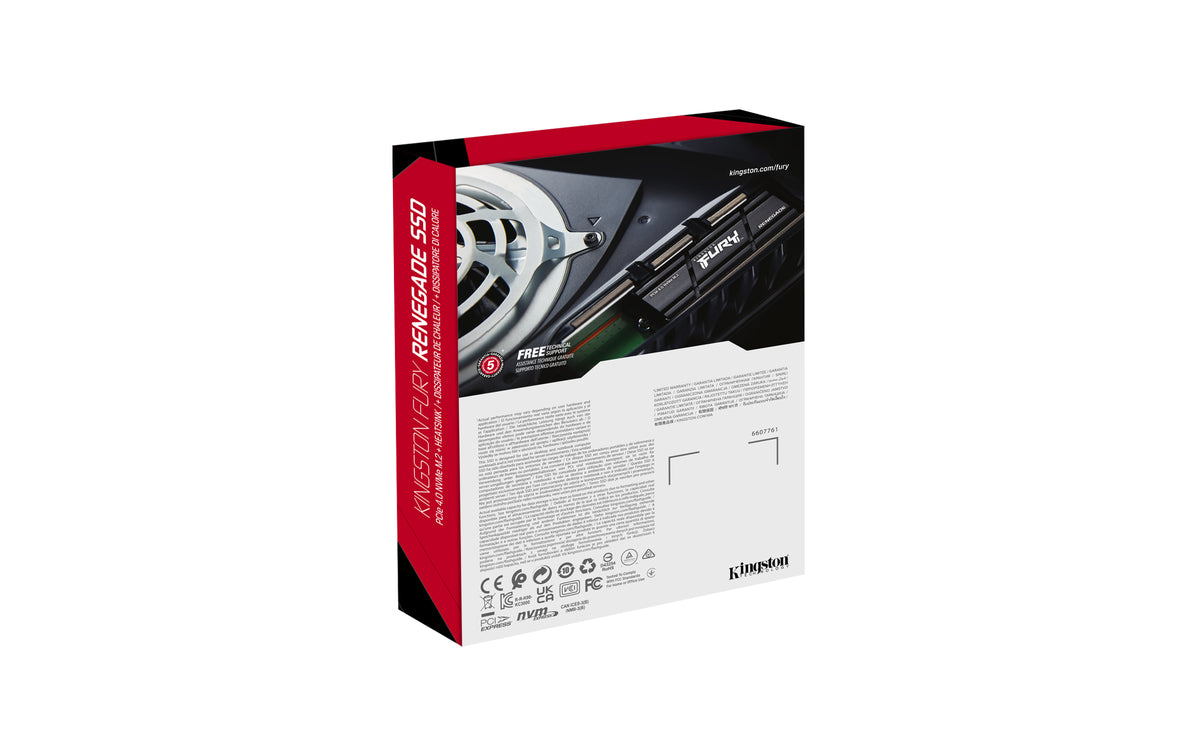 Kingston Technology 2000G RENEGADE PCIe 4.0 NVMe SSD W/ HEATSINK