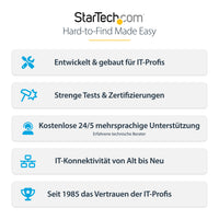 StarTech.com 2.5GbE USB C Ethernet Adapter mit USB-A Adapter, USB-C LAN-RJ45 Netzwerkadapter, USB 3.1 Typ-C 2.5Gb NIC, Thunderbolt & USB4 Kompatibel, Windows & Mac