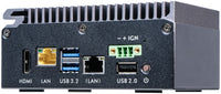 Shuttle Edge PC SPCEL03 , Intel Atom x6413E, 1x HDMI, 2x 2.5G LAN, 1x COM, DIO (4x in, 4x out), 3x USB, 2x M.2, 12-24V, 24/7 Dauerbetrieb, lüfterlos, -20...60°C, inkl. VESA & DIN-RAIL mount