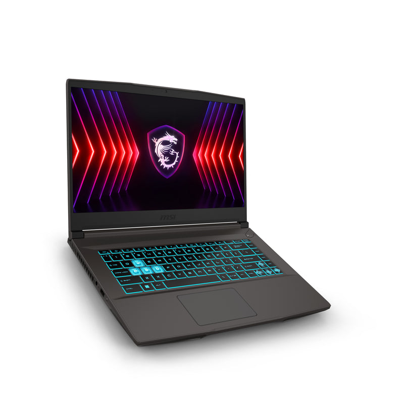 MSI Thin 15 B12UC-2447XDE Intel® Core™ i5 i5-12450H Laptop 39,6 cm (15.6") Full HD 16 GB DDR4-SDRAM 512 GB SSD NVIDIA GeForce RTX 3050 Wi-Fi 6E (802.11ax) FreeDOS Grau