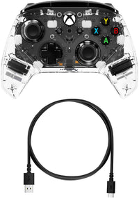 HyperX Clutch Gladiate - Wired Gaming RGB Controller - Xbox Transparent USB Gamepad Xbox One, Xbox Series X