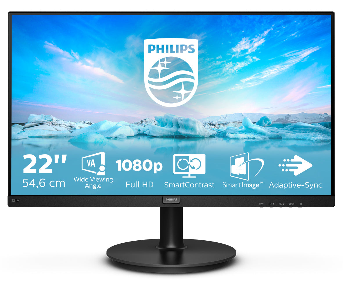 Philips V Line 221V8A/00 Computerbildschirm 54,6 cm (21.5") 1920 x 1080 Pixel Full HD LED Schwarz