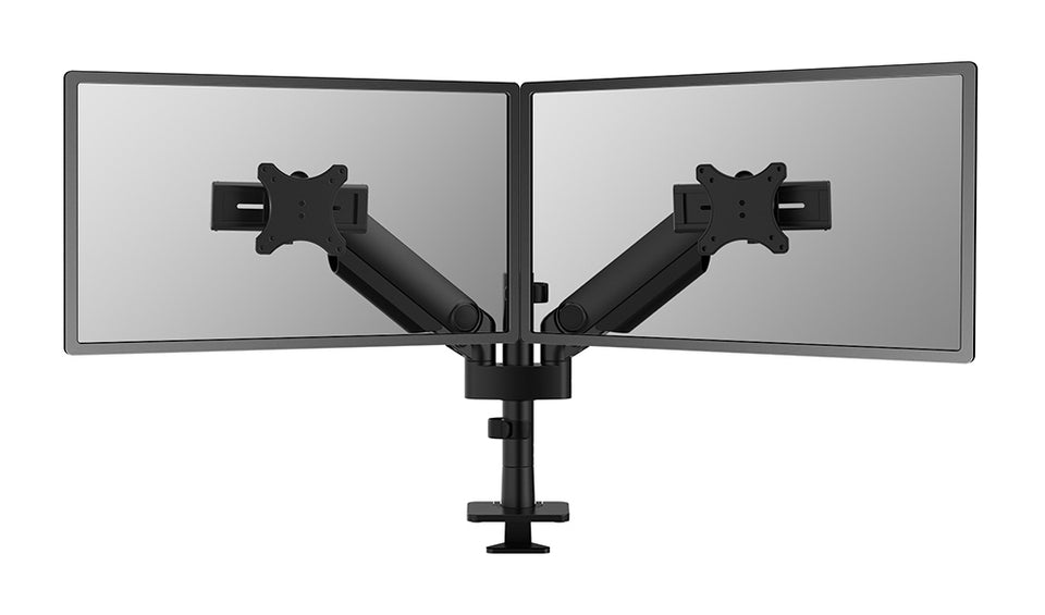 Neomounts DS65S-950BL2 Bras pour moniteur 24-34" - Ressort à gaz - Topfix - Réglable - Arrêt 180°