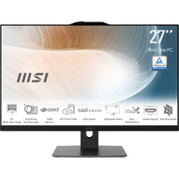 MSI Modern AM272P 1M-1427AT Intel Core 5 120U 68,6 cm (27") 1920 x 1080 Pixel All-in-One-PC 16 GB DDR5-SDRAM 512 GB SSD Windows 11 Pro Wi-Fi 6E (802.11ax) Schwarz