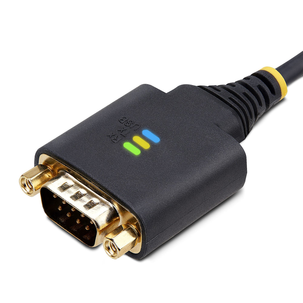 StarTech.com 1m USB Seriell Adapterkabel, USB-A auf DB9 RS232, FTDI, COM Retention, LED, wechselbare DB9 Schrauben und Muttern, ESD-Schutz, Windows, macOS und Linux