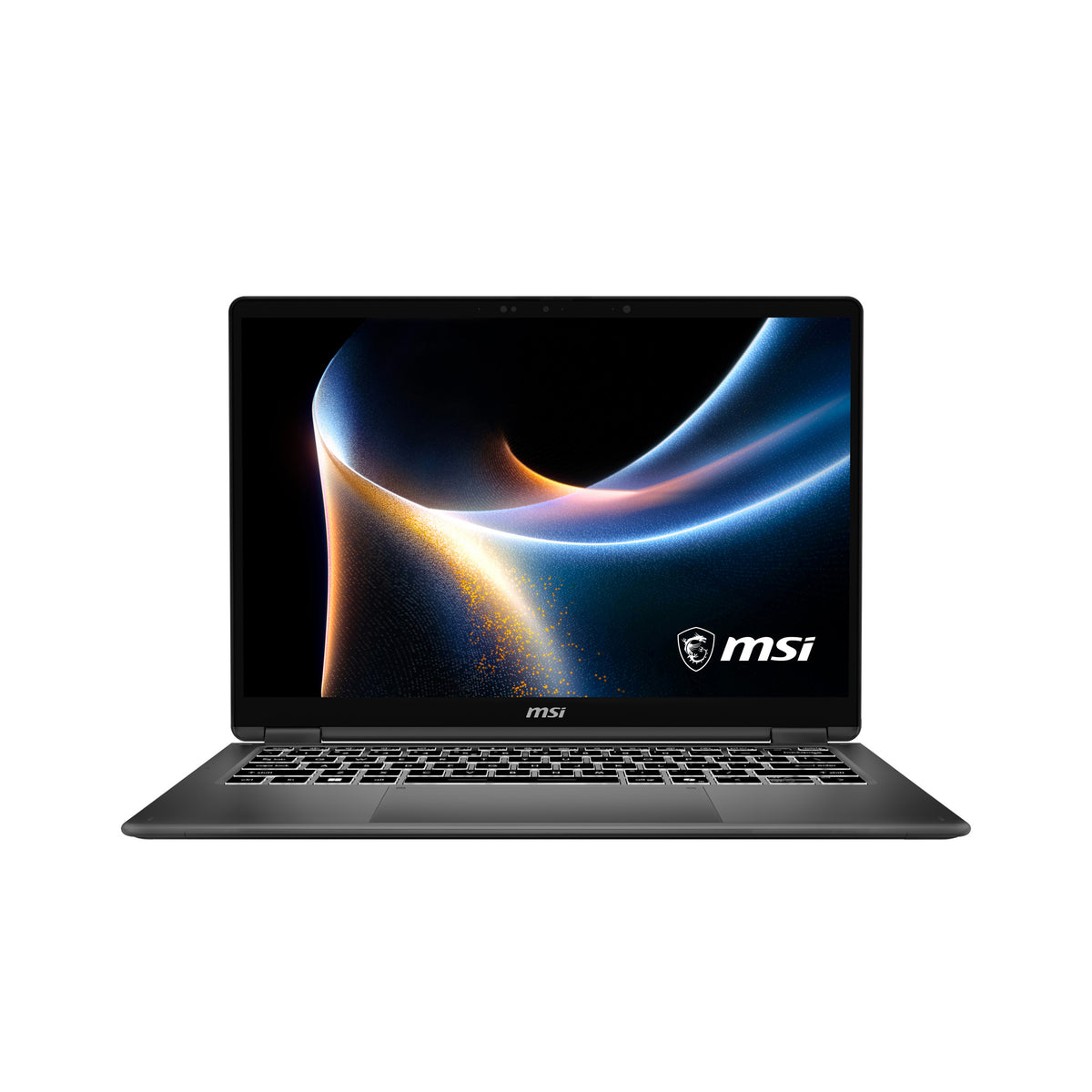 MSI Prestige 14 Flip AI+ D3MTG-013FR Copilot+ PC Intel Core Ultra 9 386H Hybrid (2-in-1) 35,6 cm (14") Touchscreen Full HD+ 32 GB LPDDR5x-SDRAM 2 TB SSD Wi-Fi 7 (802.11be) Windows 11 Home Grau Französisch