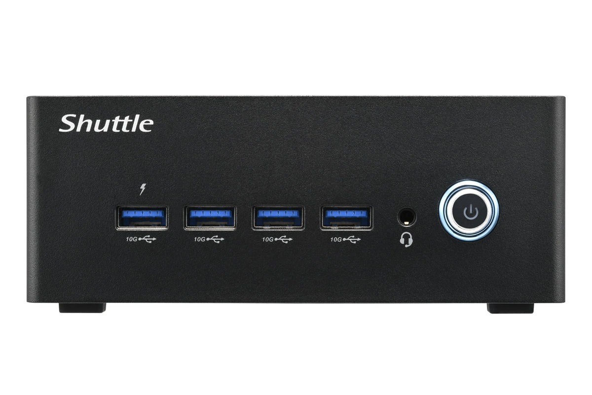 Shuttle Nano PC NA10H7, AMD Ryzen™ 7-8845HS APU, Radeon780M , 2xHDMI, 2xUSB-C 4.0(DP), 2x2.5Gbit LAN, inkl. VESA 24/7 Dauerbetrieb, inkl. VESA