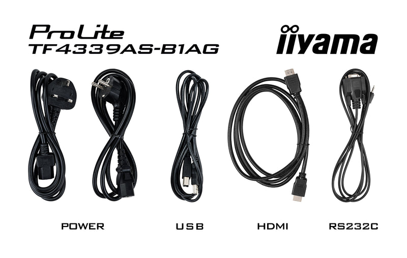 iiyama TF4339AS-B1AG Computerbildschirm 108 cm (42.5") 3840 x 2160 Pixel 4K Ultra HD LED Touchscreen Schwarz