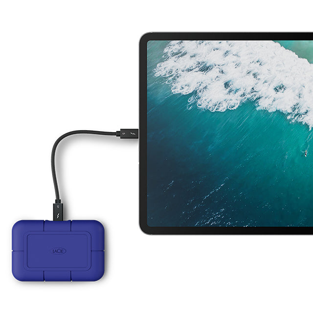 Seagate STNA2000400 Externes Solid State Drive Thunderbolt-Technologie 2 TB USB Typ-C Blau