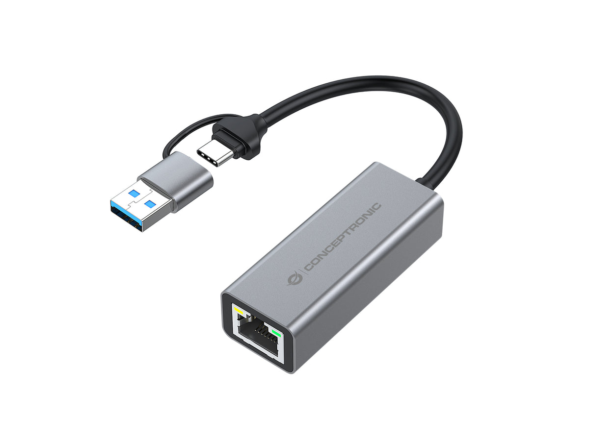 Conceptronic ABBY08G USB-zu-Gigabit-Netzwerkadapter, Wake-on-LAN, Kompatibel mit Nintendo Switch