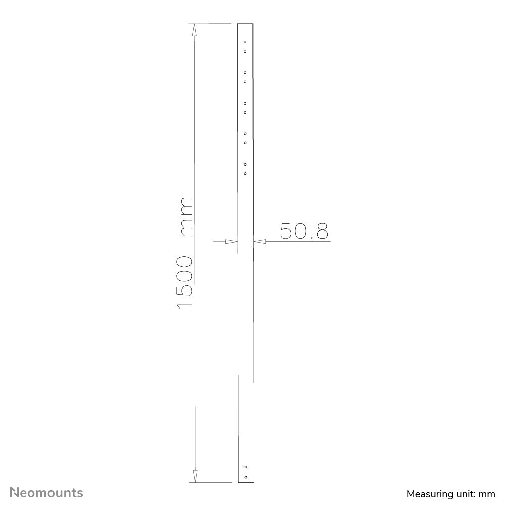Neomounts FPMA-CP150 Verlängerungsrohr für TV-Deckenhalterung - H 150 cm