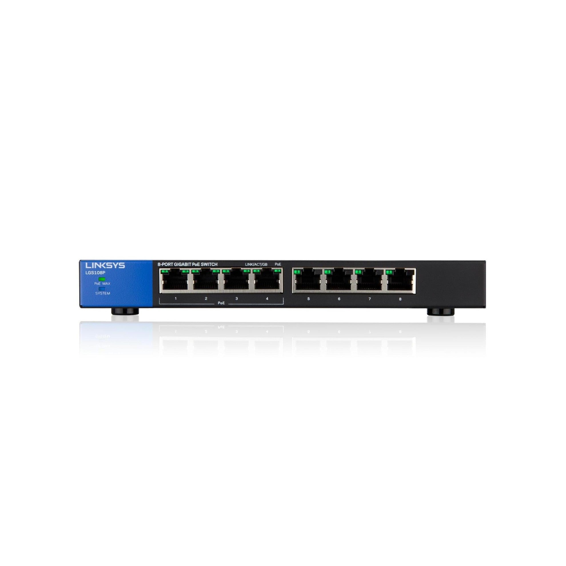 Linksys LGS108P-EU: 8 P PoE Desktop Switch