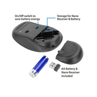 ACT Kabellose Maus 1600 DPI, Silent Click, umweltfreundlich, aus recycelten Materialien hergestellt