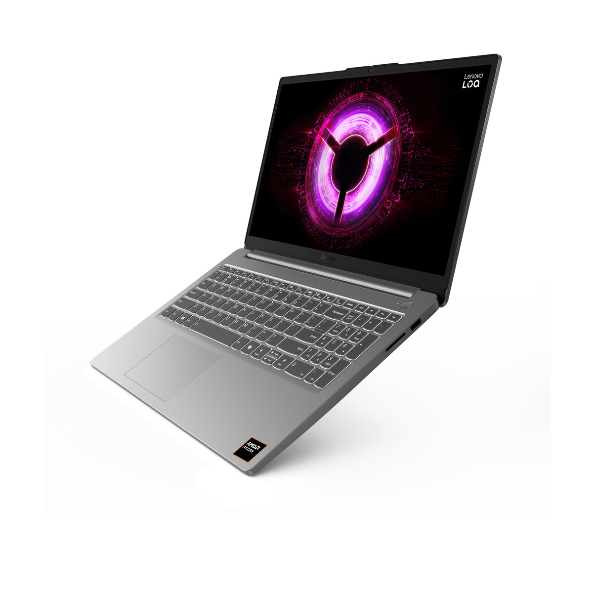 Lenovo LOQ 15ARP10E AMD Ryzen™ 5 150 Laptop 39,6 cm (15.6") Full HD 16 GB DDR5-SDRAM 512 GB SSD NVIDIA GeForce RTX 3050 Wi-Fi 6 (802.11ax) Windows 11 Home Grau Deutsch