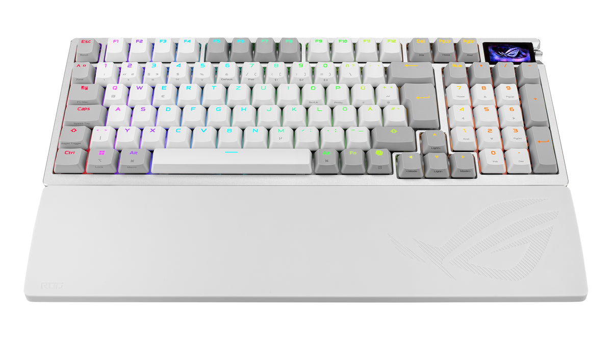ASUS ROG Azoth 96 HE Tastatur Gaming USB + RF Wireless + Bluetooth QWERTZ Deutsch Weiß