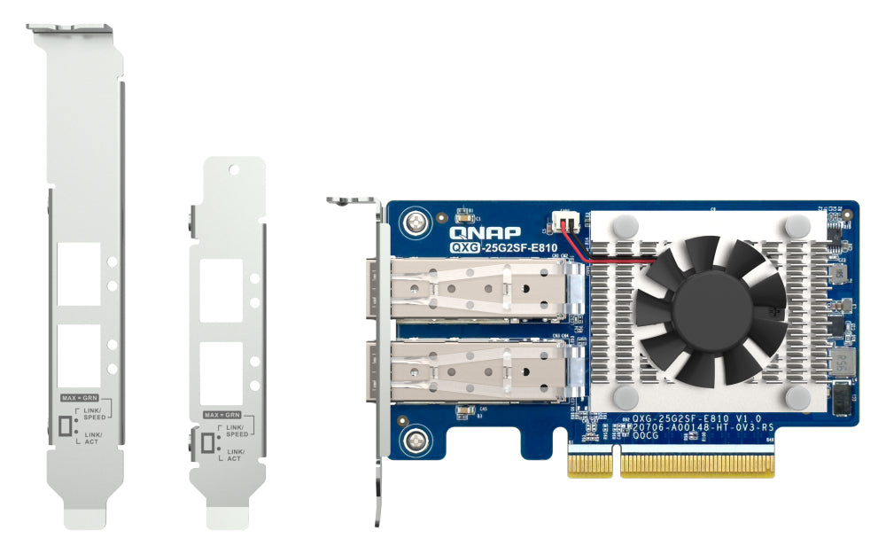 QNAP QXG-25G2SF-E810 Netzwerkkarte Eingebaut Faser 25000 Mbit/s