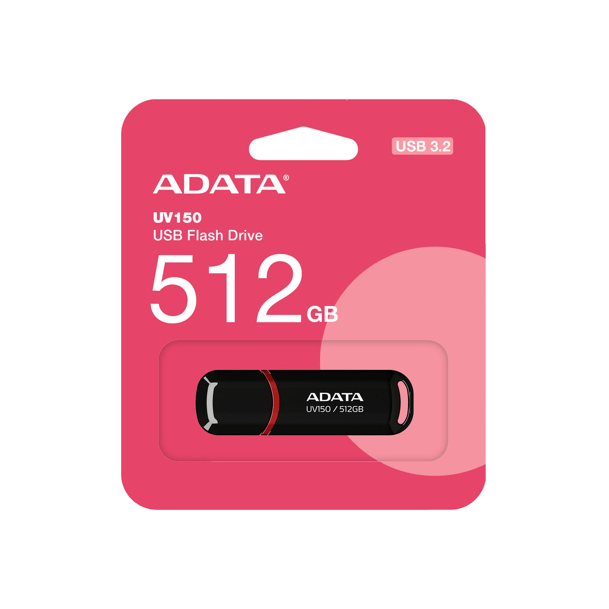 ADATA UV150 USB-Stick 512 GB USB Typ-A 3.2 Gen 1 (3.1 Gen 1) Schwarz, Rot