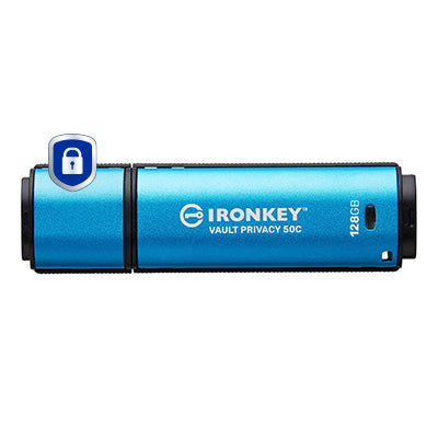 Kingston Technology IronKey 128GB USB-C Vault Privacy 50C AES-256 verschlüsselter, FIPS 197