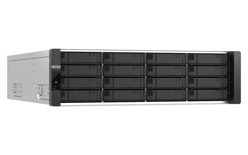 QNAP ES1686dc R2 NAS Rack (3U) Intel® Xeon® D D-2142IT 48 GB DDR4 0 TB QNAP QES Schwarz, Grau