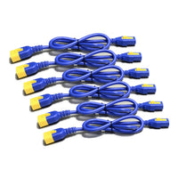 APC Netzkabel-Set (6 Stück), verriegelbar, C13 bis C14, 0,6 m, blau