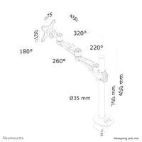 Neomounts FPMA-D935G Monitorarm 10-30"
