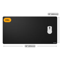 Glorious Gaming GLO-MP2-CLTH-STC-XXL-BLK Mauspad Gaming-Mauspad Schwarz
