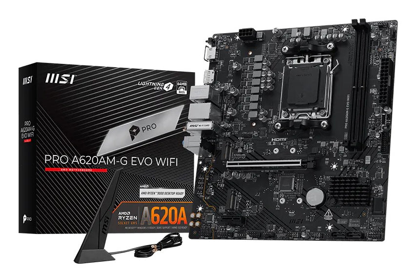 MSI Pro A620AM-G EVO WIFI AMD A620A Sockel AM5 micro ATX