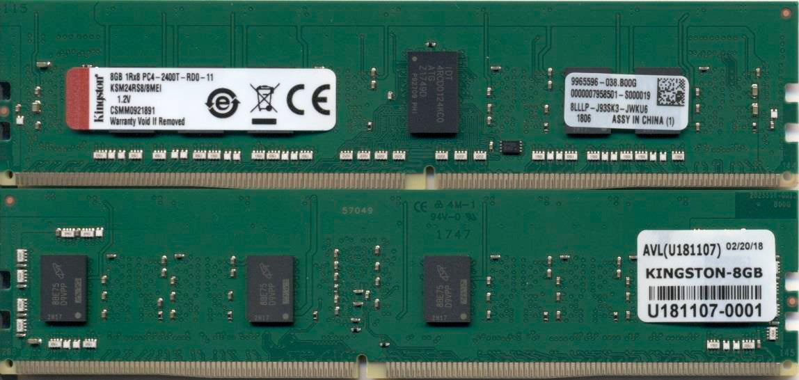 Kingston Technology KSM24RS8/8MEI Speichermodul 8 GB 1 x 8 GB DDR4 288-pin DIMM ECC