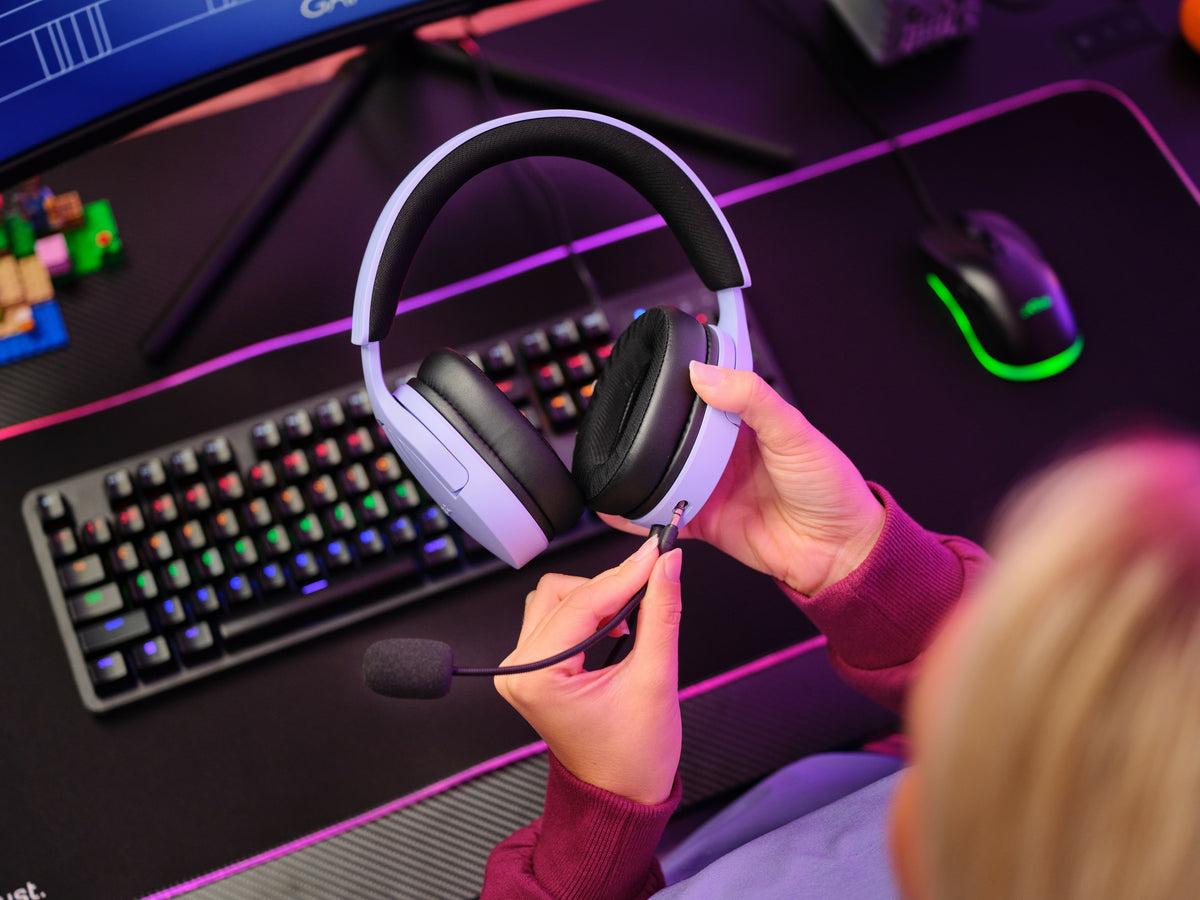 Trust GXT 489P FAYZO Kopfhörer Kabelgebunden Kopfband Gaming Schwarz, Violett