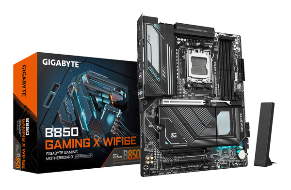 Carte mère GIGABYTE B850 GAMING X WIFI6E - Processeurs AMD Ryzen série 9000, VRM numérique 12+2+2 phases, jusqu'à 8200MHz DDR5 (OC), 1xPCIe 5.0 + 2xPCIe 4.0 M.2, LAN 2.5G, WIFI 6E, USB 3.2 Gen 2x2