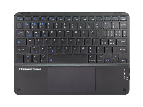 Conceptronic TOBIN01BIT 10-Zoll-Bluetooth-Tastatur mit Touchpad, QWERTY Italienisch