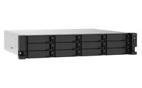QNAP TS-1273AU-RP-8G NAS & Speicherserver Rack (2U) Ryzen Embedded V1500B 8 GB DDR4 0 TB QNAP QTS Aluminium, Schwarz