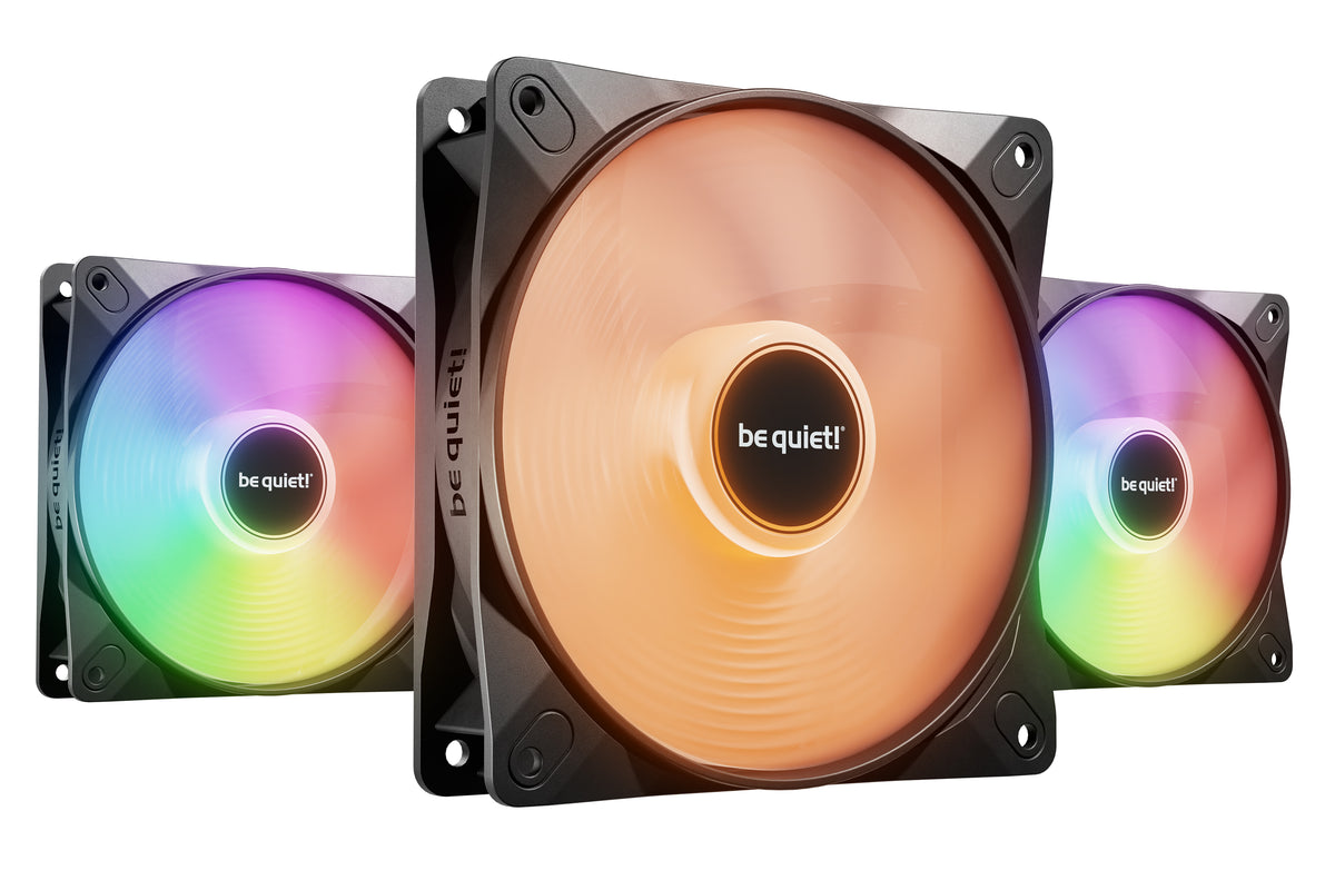 be quiet! LIGHT WINGS LX 120mm PWM 3-Pack Black Computergehäuse Ventilator 12 cm Schwarz 3 Stück(e)