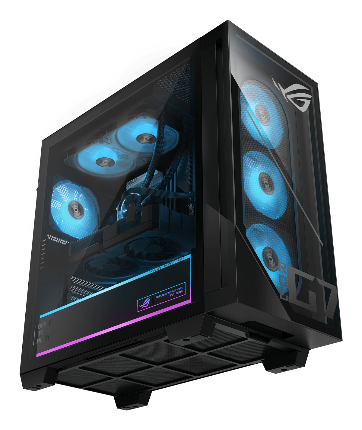 ASUS ROG G700 G700TF-7265KF410W Intel Core Ultra 7 265KF 32 GB DDR5-SDRAM 1 TB SSD NVIDIA GeForce RTX 5080 Windows 11 Home Tower PC Schwarz