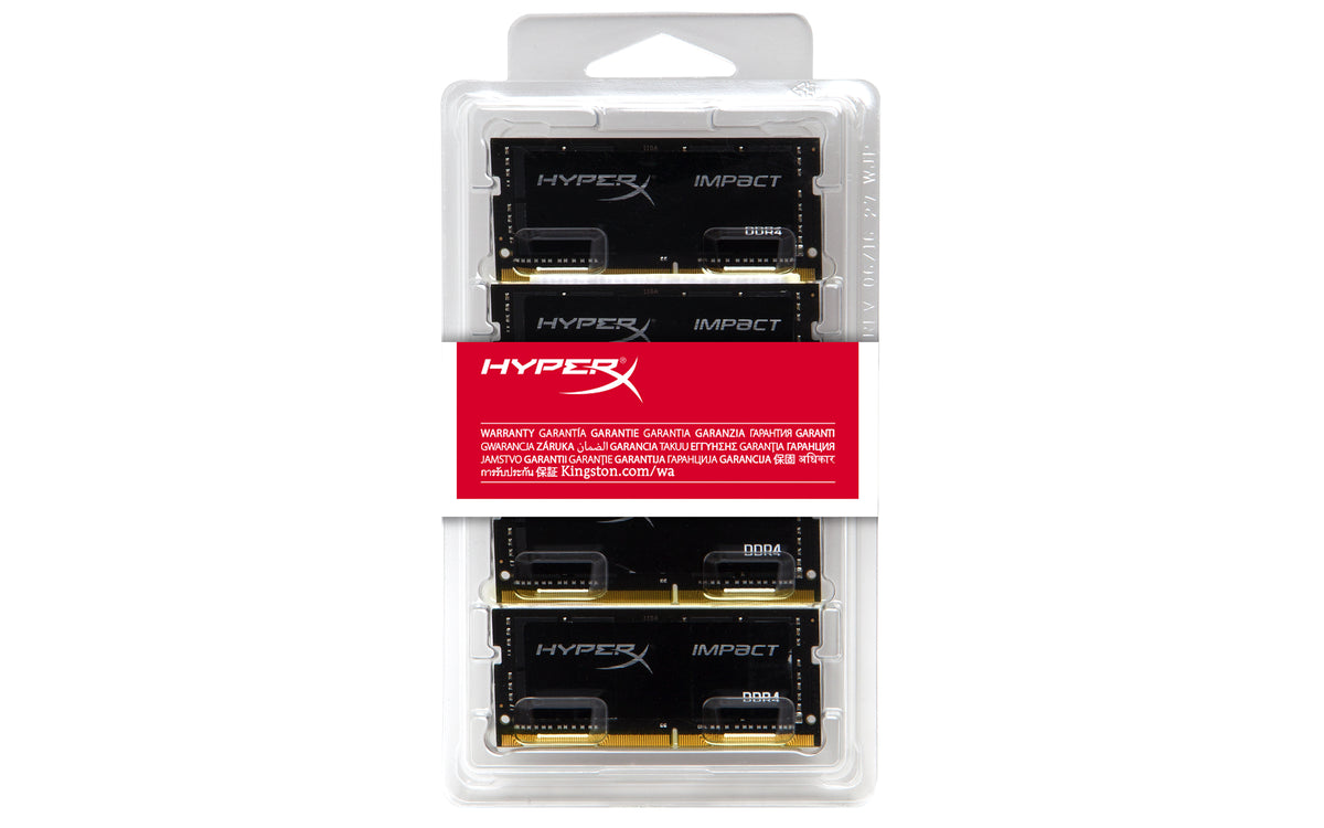 HyperX Impact 64GB DDR4 2400MHz Kit Speichermodul 4 x 16 GB 260-pin SO-DIMM