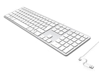 Conceptronic KAYNE02WIT USB Slim-Tastatur, QWERTY Italienisch, kompatibel mit Windows und macOS