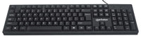 Manhattan USB-Tastatur, Kabelgebunden, 104 Tasten, integriertes USB-Kabel, LED-Anzeigen, schwarz